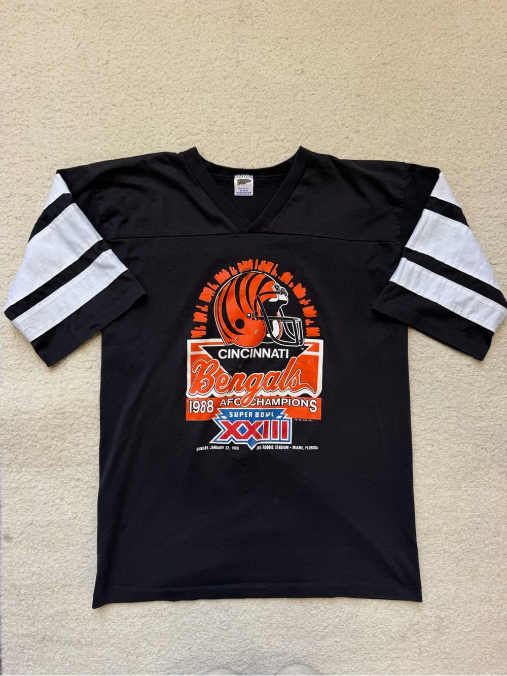 Vintage 1989 Cincinnati Bengals Super Bowl XXIII AFC Champions T-Shirt XL